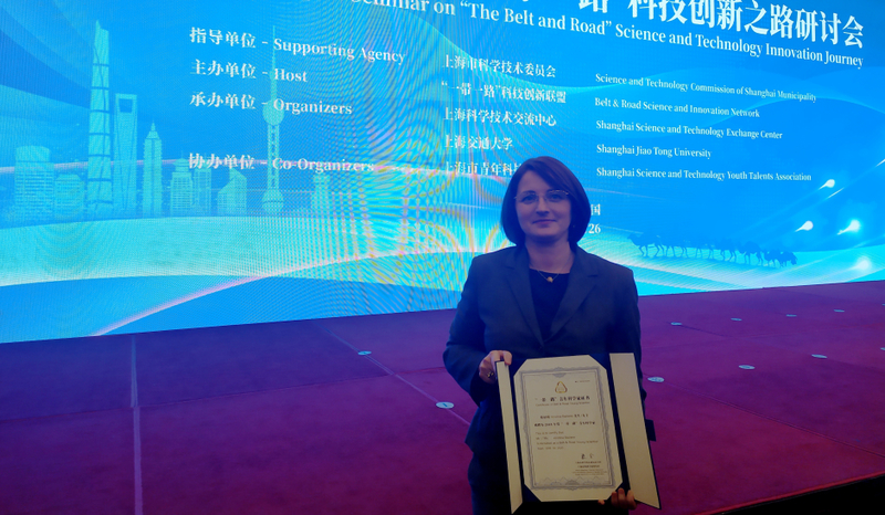 VGTU Mechanikos fakulteto mokslininkei įteiktas Šanchajaus savivaldybės mokslo sertifikatas